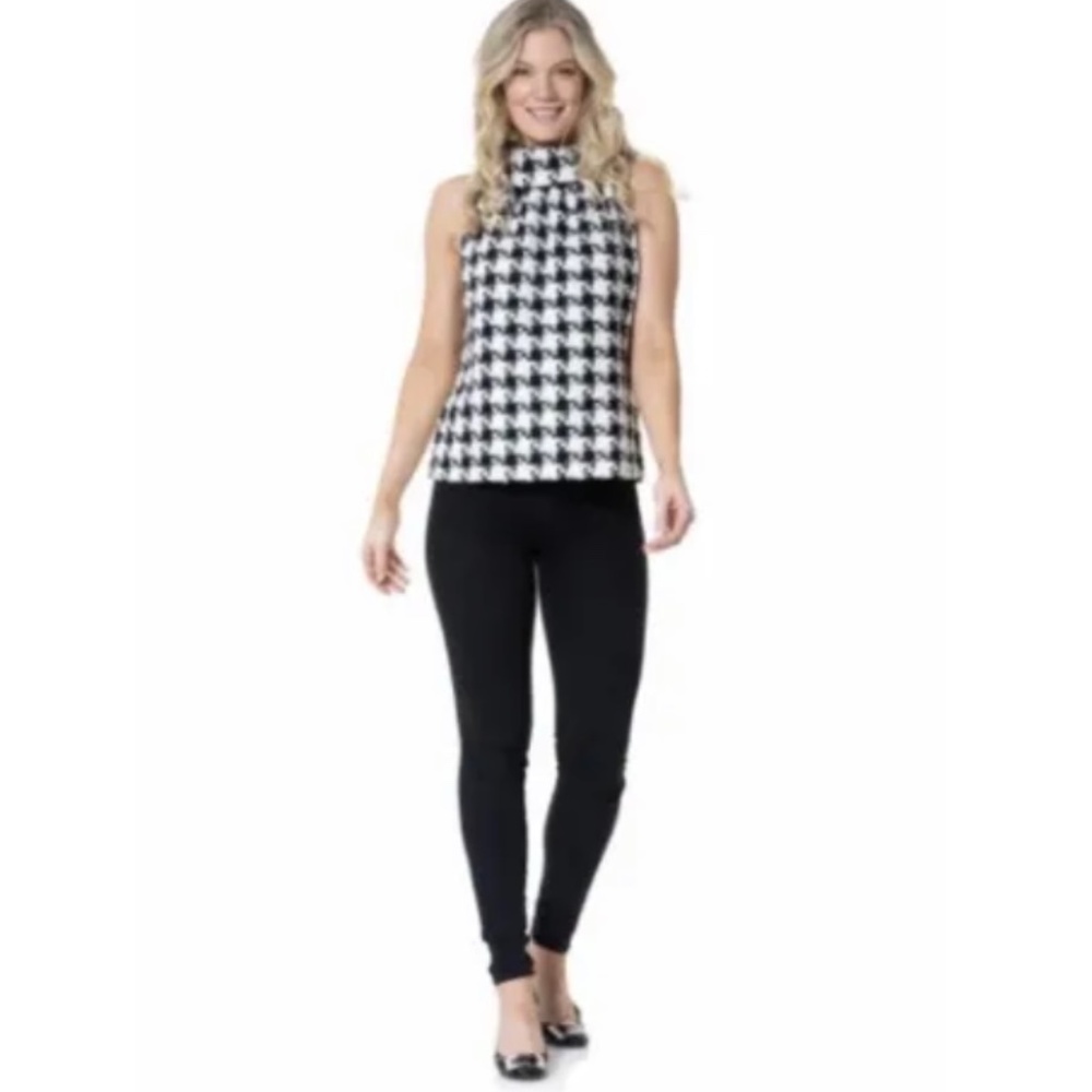 Sail to Sable metallic tweed cowl neck top - ivory/black - XS - Retail $188